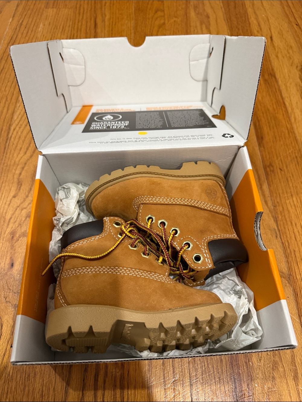 Timberland Kids Chestnut/Tan Lace-Up Work Boots